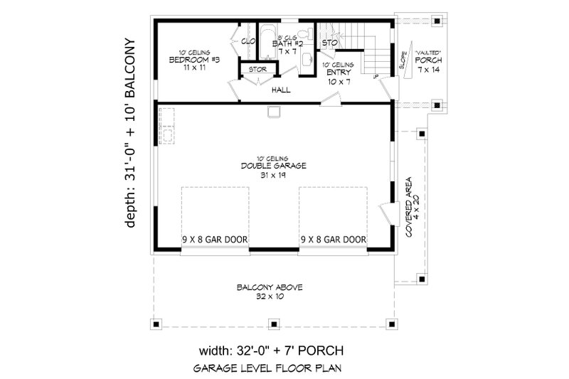 House Plan Design - Floor Plan - Main Floor for Contemporary House Plan #932-779 - 3 bed, 2 bath
