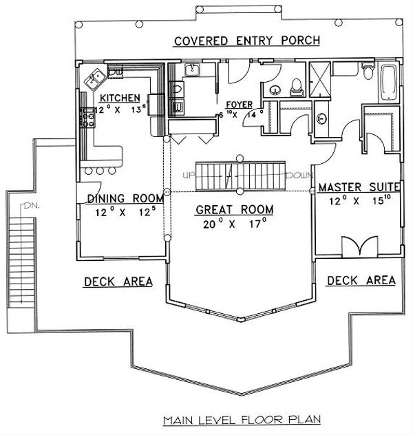 Bungalow Floor Plan - Main Floor Plan #117-542