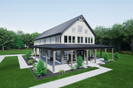 Exterior - Other Elevation for Barndominium House Plan #1116-14 - 4 bed, 2.5 bath