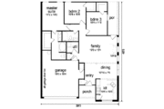 Traditional Style House Plan - 3 Beds 2 Baths 1356 Sq/Ft Plan #84-303 