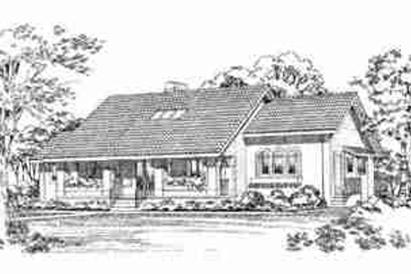 Architectural House Design - Traditional Exterior - Front Elevation Plan #72-314