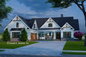 Ranch Exterior - Front Elevation Plan #929-1164