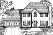 Colonial Style House Plan - 4 Beds 3 Baths 2104 Sq/Ft Plan #30-206 