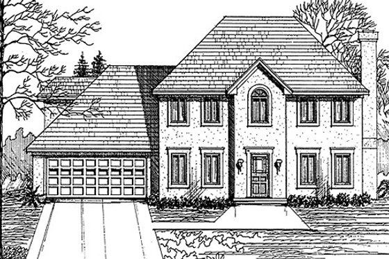 Exterior - Other Elevation for Colonial House Plan #30-206 - 4 bed, 3 bath