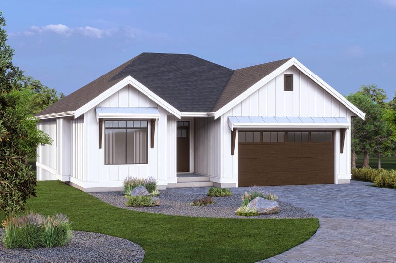 House Plan Design - Farmhouse Exterior - Front Elevation Plan #1100-85
