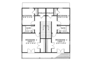 Southern Style House Plan - 2 Beds 2.5 Baths 1005 Sq/Ft Plan #17-2041 
