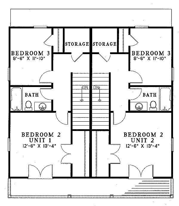 Dream House Plan - Southern Floor Plan - Upper Floor Plan #17-2041