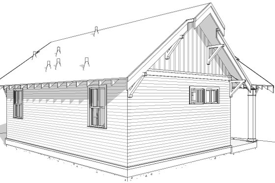 Exterior - Other Elevation 3 for Craftsman House Plan #895-151 - 1 bed, 1 bath