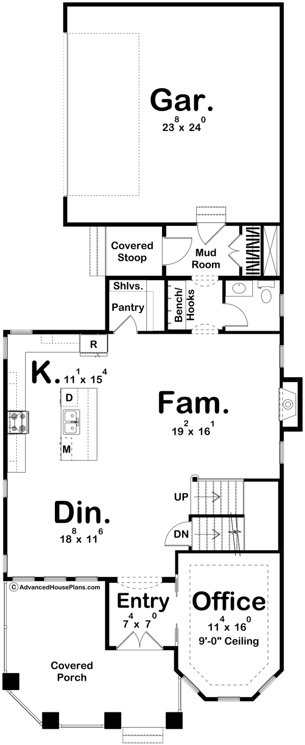 Architectural House Design - Modern Floor Plan - Main Floor Plan #455-638