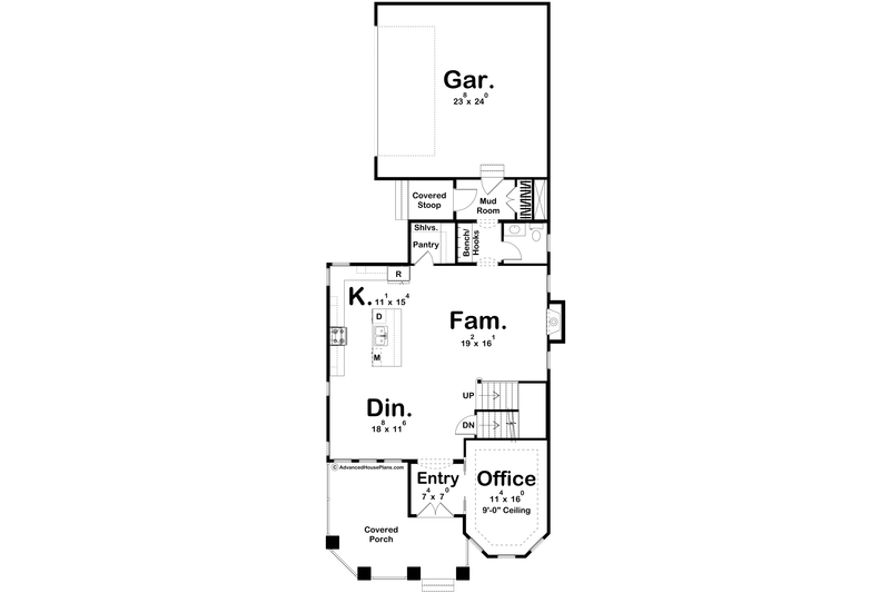 Home Plan - Floor Plan - Main Floor for Modern House Plan #455-638 - 3 bed, 2.5 bath
