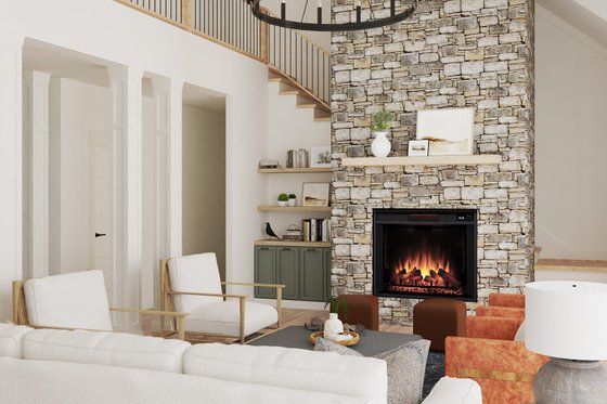 Interior - Family Room for Farmhouse House Plan #119-445 - 3 bed, 2.5 bath