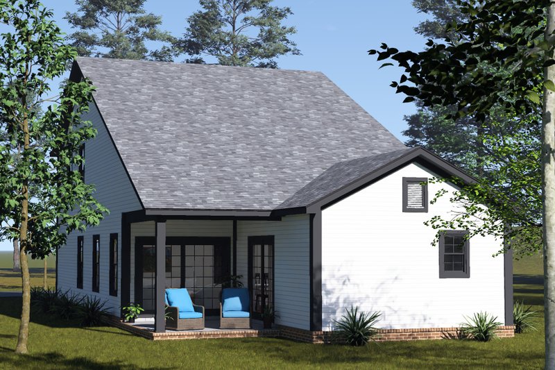 House Blueprint - Exterior - Rear Elevation for Cottage House Plan #513-2451 - 4 bed, 2.5 bath