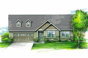 Craftsman Style House Plan - 3 Beds 2 Baths 1338 Sq/Ft Plan #53-595 