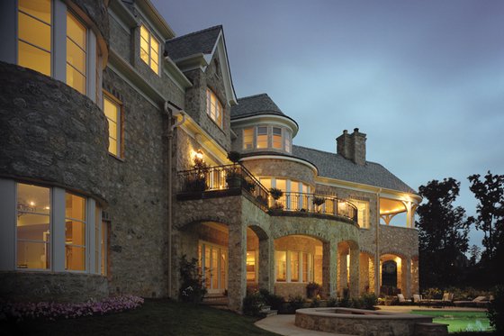 Exterior - Other Elevation for European House Plan #453-50 - 5 bed, 6.5 bath