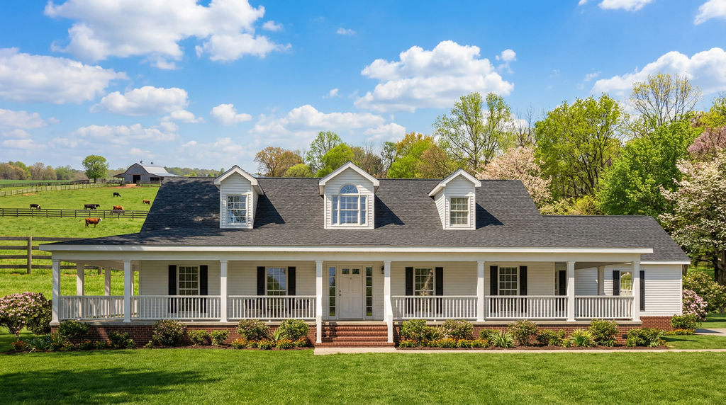 Exterior - Front Elevation 2 for Country House Plan #17-235 - 3 bed, 3 bath