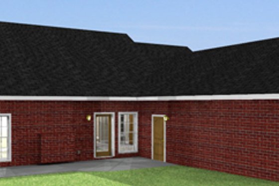 Exterior - Rear Elevation for Ranch House Plan #44-117 - 4 bed, 3 bath