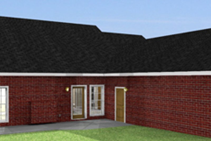 Home Plan - Exterior - Rear Elevation for Ranch House Plan #44-117 - 4 bed, 3 bath