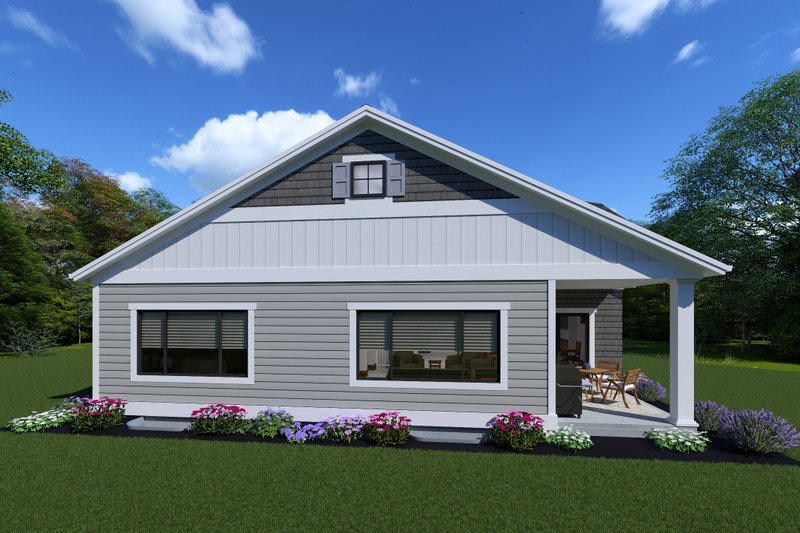 Home Plan - Exterior - Rear Elevation 1 for Ranch House Plan #1069-23 - 3 bed, 2 bath