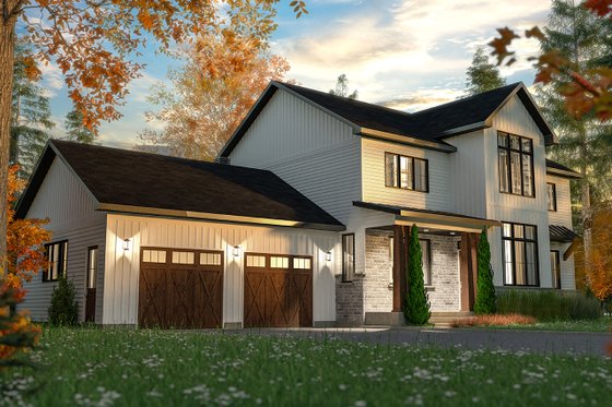 Exterior - Front Elevation 3 for Craftsman House Plan #23-2724 - 4 bed, 2.5 bath