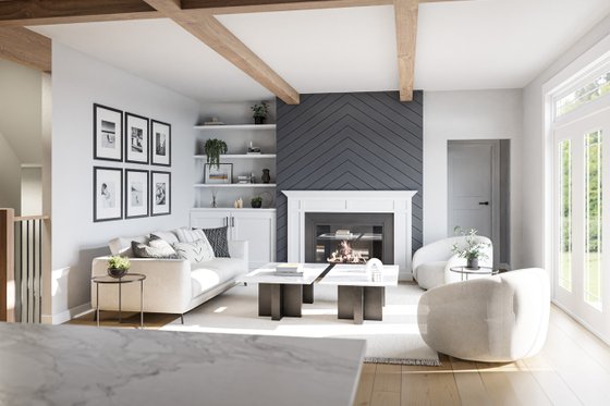 Interior - Family Room for Craftsman House Plan #46-889 - 4 bed, 2.5 bath