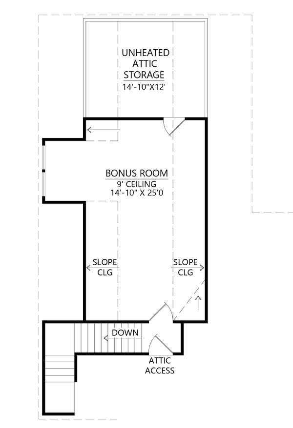 Farmhouse Floor Plan - Upper Floor Plan #1074-54