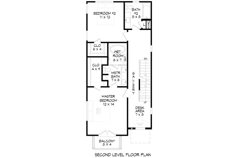 House Blueprint - Floor Plan - Upper Floor for Contemporary House Plan #932-1412 - 3 bed, 3.5 bath