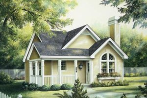 Exterior - Front Elevation 3 for Cottage House Plan #57-194 - 2 bed, 2 bath