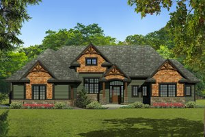 Ranch Exterior - Front Elevation Plan #1010-241