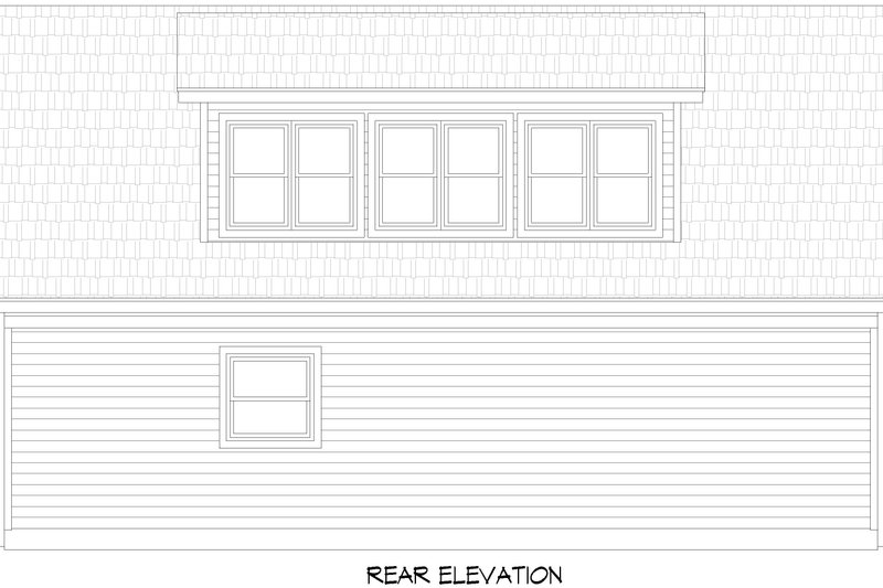 Home Plan - Exterior - Rear Elevation for Country House Plan #932-1047, 0 bath