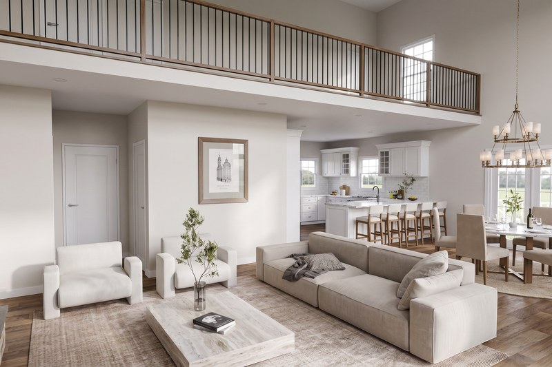 House Blueprint - Interior - Family Room 2 for Farmhouse House Plan #923-511 - 2 bed, 2 bath