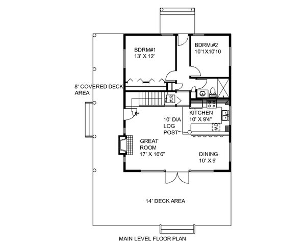 Cabin Floor Plan - Main Floor Plan #117-966