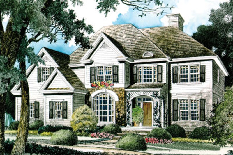 Dream House Plan - Traditional Exterior - Front Elevation Plan #429-26