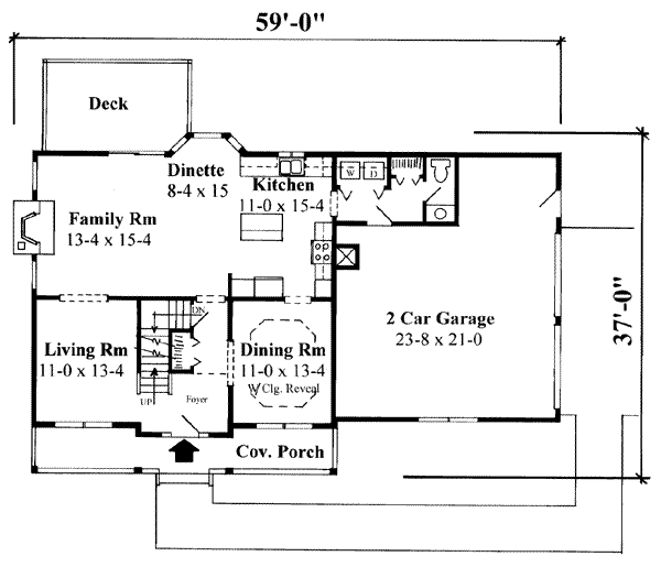Country Floor Plan - Main Floor Plan #75-155