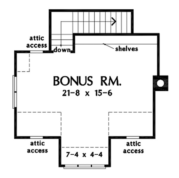 House Blueprint - Farmhouse Floor Plan - Upper Floor Plan #929-1095