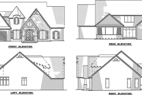 Exterior - Other Elevation for European House Plan #923-283 - 4 bed, 3.5 bath