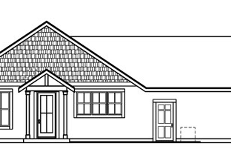 House Plan Design - Exterior - Rear Elevation for Ranch House Plan #124-720 - 3 bed, 2 bath