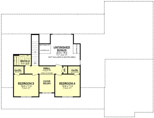 Farmhouse Floor Plan - Upper Floor Plan #430-384