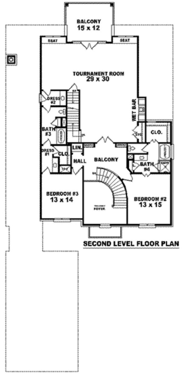 European Floor Plan - Upper Floor Plan #81-1344