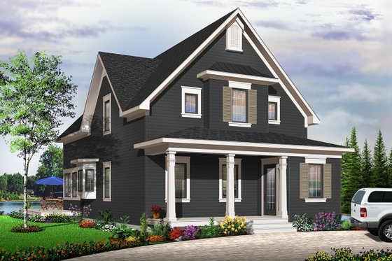 Exterior - Other Elevation for Traditional House Plan #23-825 - 3 bed, 2 bath