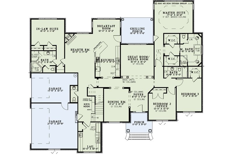 Dream House Plan - Floor Plan - Main Floor for Country House Plan #17-3364 - 4 bed, 3.5 bath