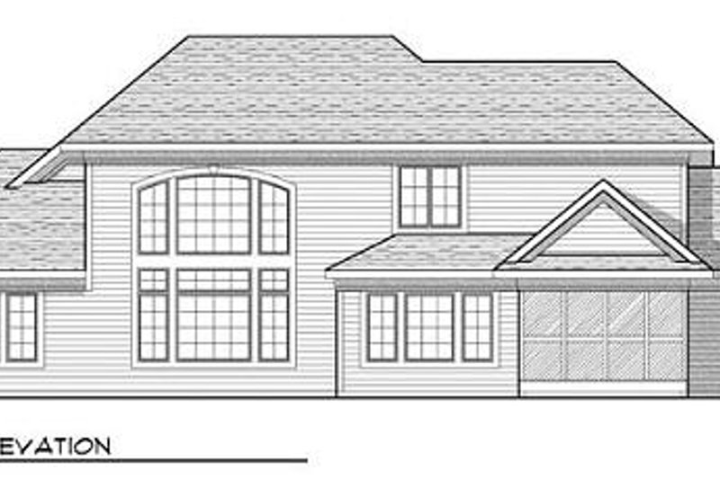 Dream House Plan - Exterior - Rear Elevation for Bungalow House Plan #70-922 - 4 bed, 3.5 bath