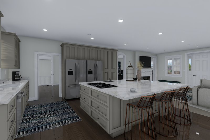 House Blueprint - Interior - Kitchen for Craftsman House Plan #1060-106 - 5 bed, 4 bath