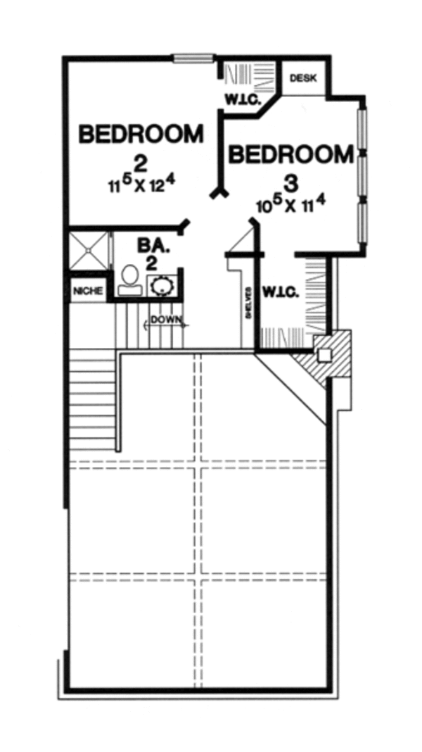 Country Floor Plan - Upper Floor Plan #472-10