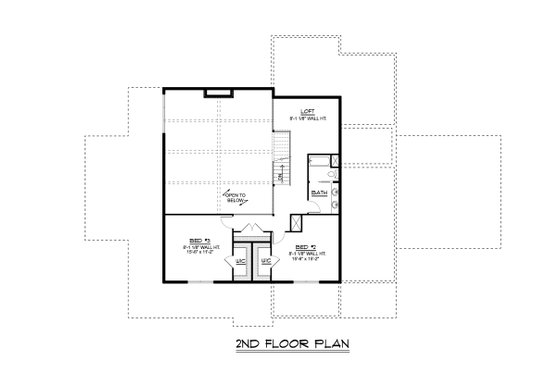 Floor Plan - Upper Floor for Barndominium House Plan #1064-233 - 3 bed, 3 bath
