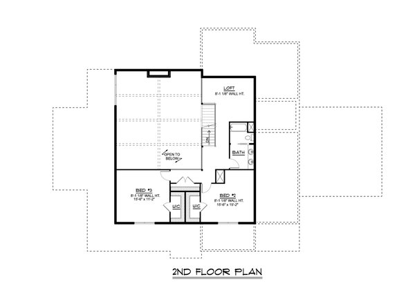 Barndominium Floor Plan - Upper Floor Plan #1064-233