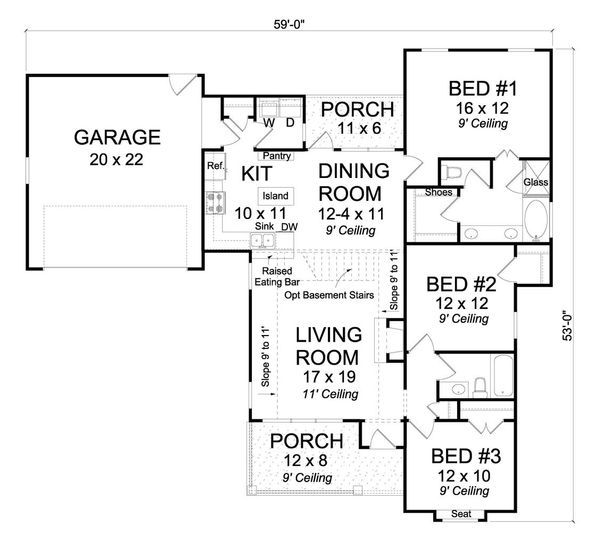 Floor Plan - Main Floor Plan #513-2069