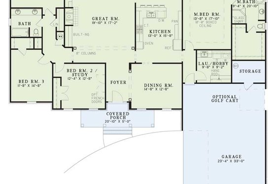 Exterior - Front Elevation 3 for Colonial House Plan #17-121 - 4 bed, 2 bath