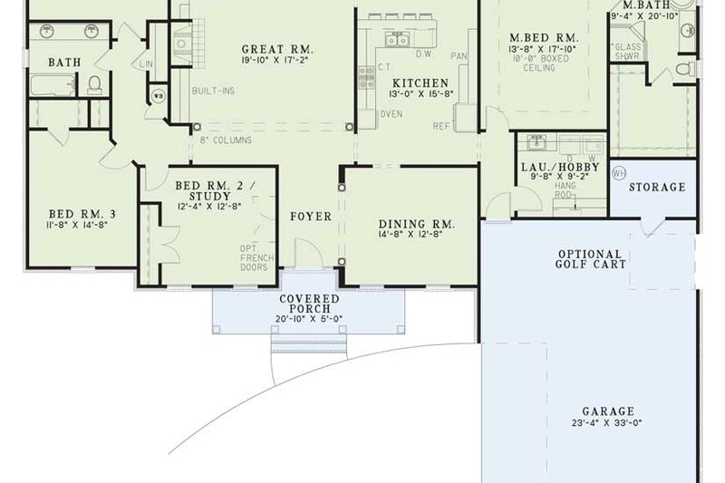 Home Plan - Exterior - Front Elevation 3 for Colonial House Plan #17-121 - 4 bed, 2 bath