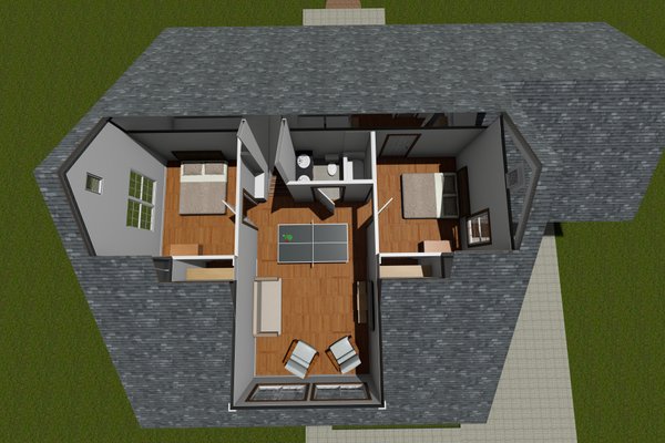 Craftsman Floor Plan - Upper Floor Plan #513-2065