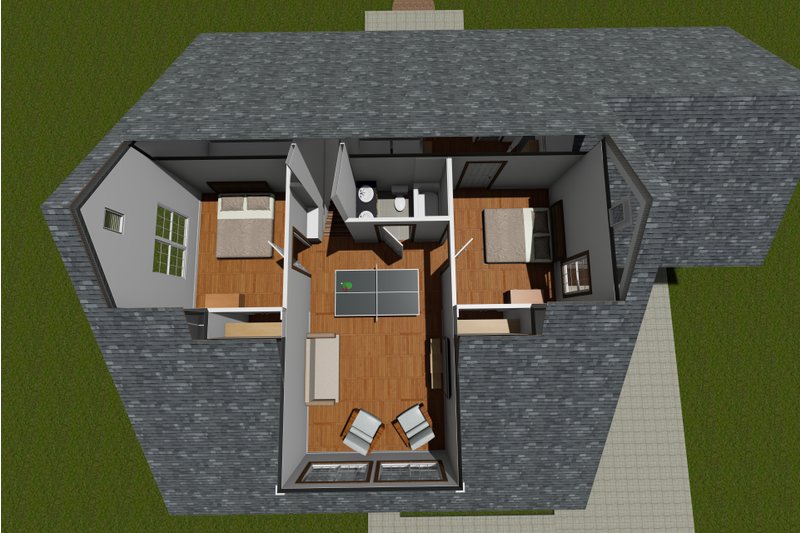 House Blueprint - Floor Plan - Upper Floor 1 for Craftsman House Plan #513-2065 - 3 bed, 2.5 bath
